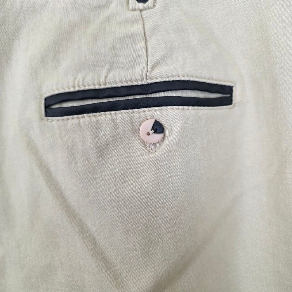 Jamie Sadock Womens Tan Khaki Golf Capri Pants Zipper Pockets Size 14 11331 - Picture 4 of 9